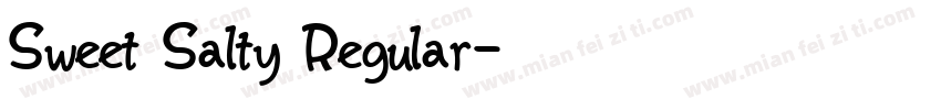 Sweet Salty Regular字体转换